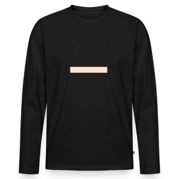 Banner straight - Men's Premium Organic Long Sleeve Shirt - black - Front - Nico (187cm)