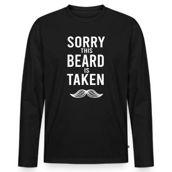 Bart Schnauzer sort drôle cadeau - T-shirt manches longues Premium bio Homme - noir - Devant - Nico (187cm)