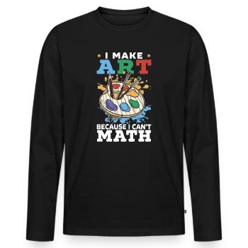Art Student Artistic Art Brush Art - Men's Premium Organic Long Sleeve Shirt - black - Front - Nico (187cm)