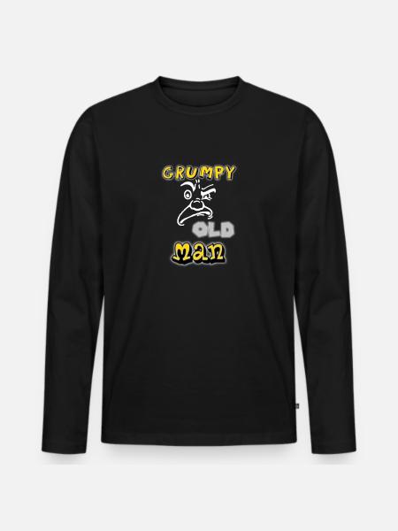 grumpy old man - T-shirt manches longues Premium bio Homme - noir