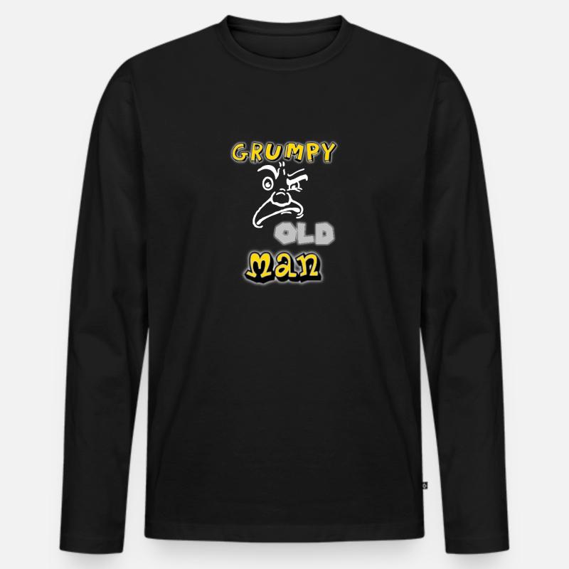 grumpy old man - T-shirt manches longues Premium bio Homme - noir