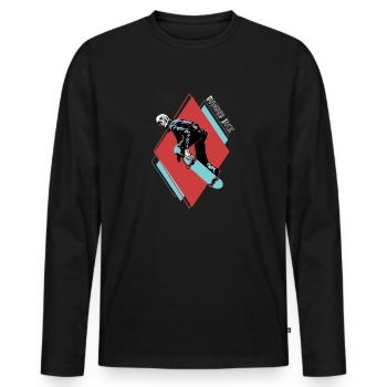 Diamond Jack - Männer Premium Bio Langarmshirt - Schwarz - Vorne - Nico (187cm)