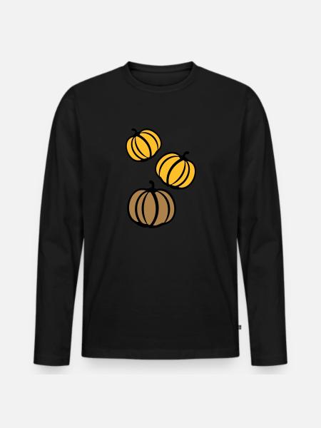 Pumpkins - Men's Premium Organic Long Sleeve Shirt - black