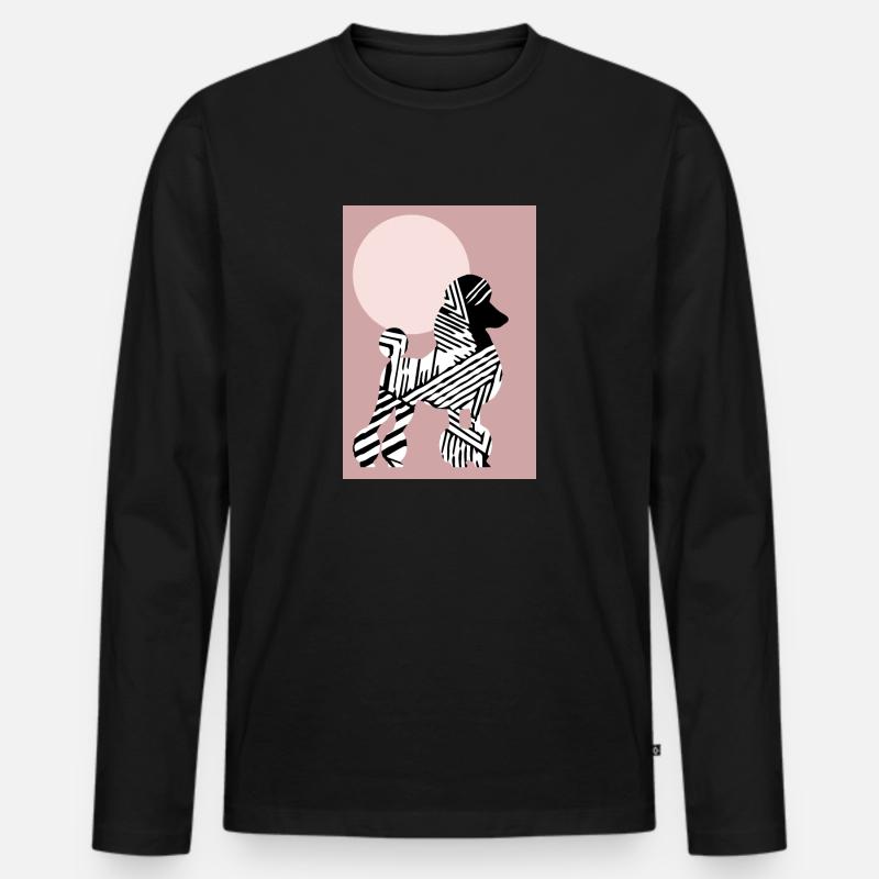 Pudel - Männer Premium Bio Langarmshirt - Schwarz