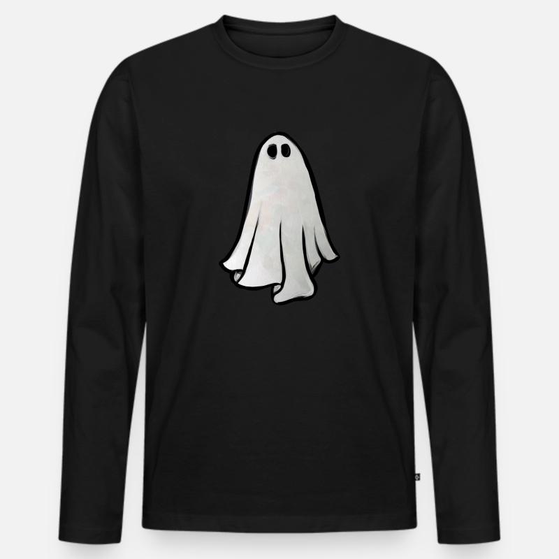 Geist - Männer Premium Bio Langarmshirt - Schwarz