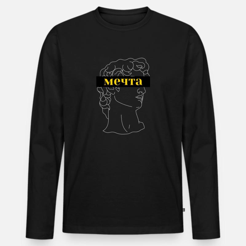 "Traum" Ästhetik - Männer Premium Bio Langarmshirt - Schwarz