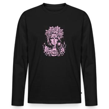 Dia de los Muertos Halloween Mexico Costume Woman - Men's Premium Organic Long Sleeve Shirt - black - Front - Nico (187cm)