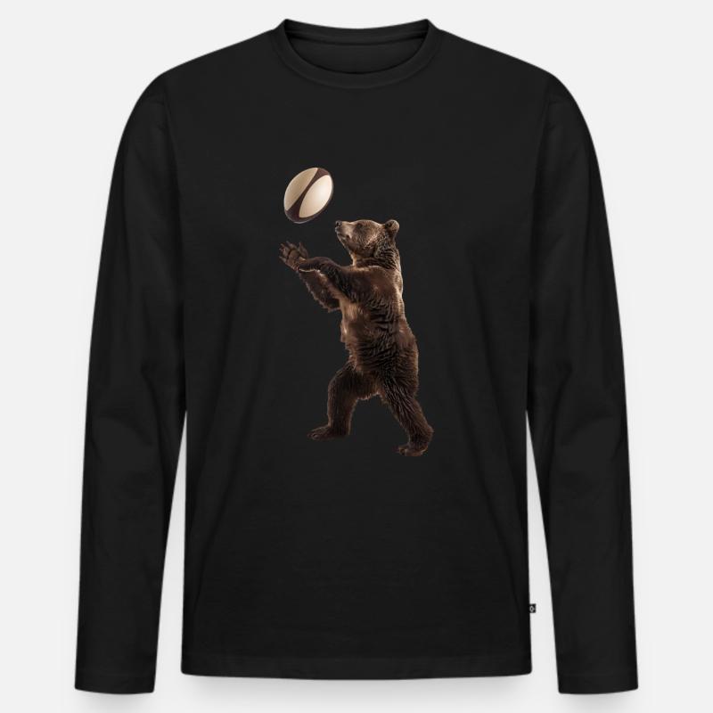 Tragen - Männer Premium Bio Langarmshirt - Schwarz