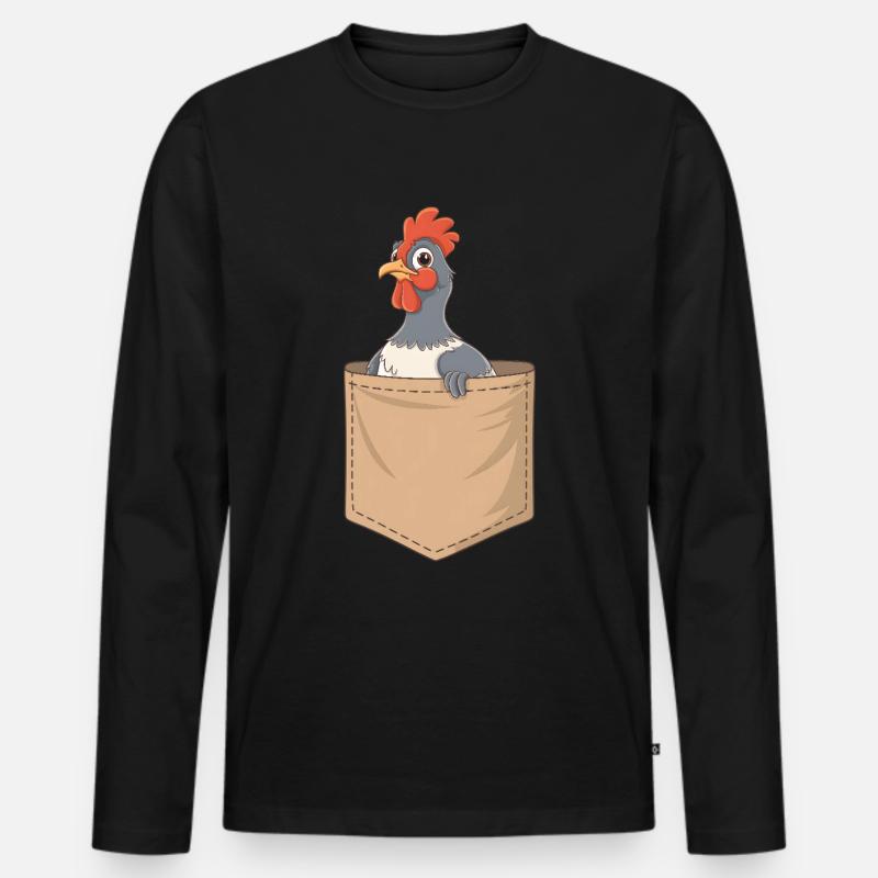 Auerhahn - Männer Premium Bio Langarmshirt - Schwarz