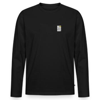 null zwo zwo eins 0221 Köln Outfit Kölle Cologne - Männer Premium Bio Langarmshirt - Schwarz - Vorne - Nico (187cm)
