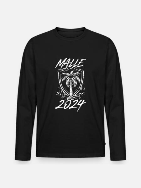 Malle 2024 Palm Trees - Men's Premium Organic Long Sleeve Shirt - black