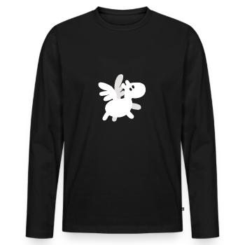 Baby Pegasus - Männer Premium Bio Langarmshirt - Schwarz - Vorne - Nico (187cm)