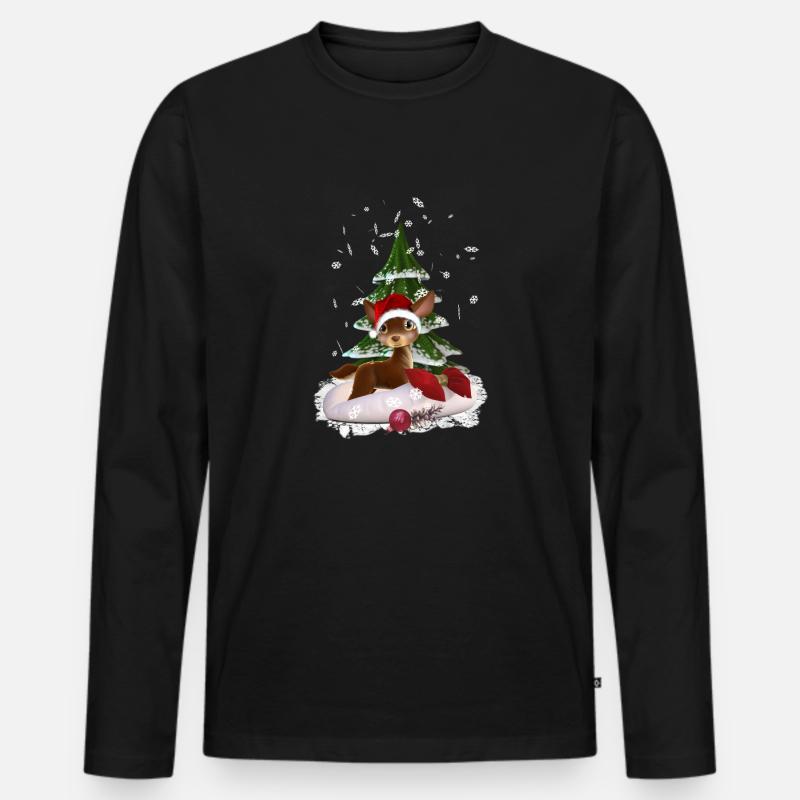 Weihnachtsgeschenk - Männer Premium Bio Langarmshirt - Schwarz