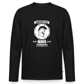 MMA - T-shirt manches longues Premium bio Homme - noir - Devant - Nico (187cm)