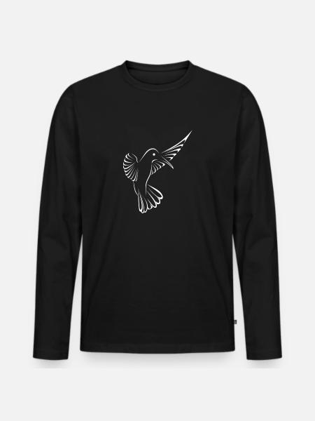 humming-bird - Men's Premium Organic Long Sleeve Shirt - black