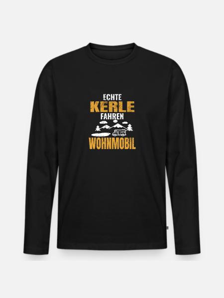 Wohnmobil - Männer Premium Bio Langarmshirt - Schwarz