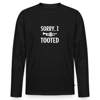 Trumpet musical instrument wind instrument - Men's Premium Organic Long Sleeve Shirt - black - Front - Nico (187cm)