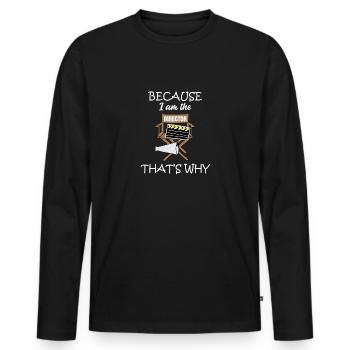 Film director film director - Men's Premium Organic Long Sleeve Shirt - black - Front - Nico (187cm)