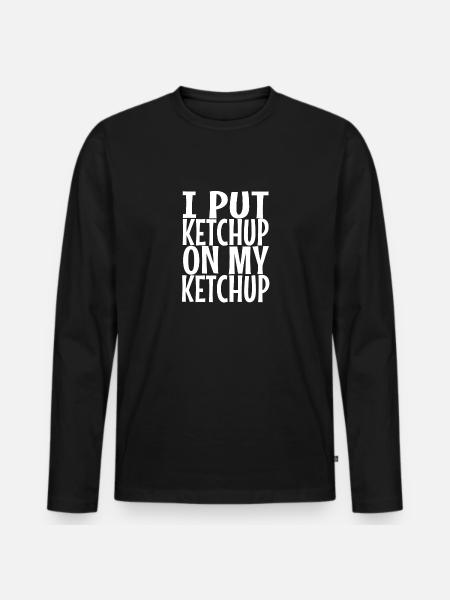 Sauce tomate ketchup - T-shirt manches longues Premium bio Homme - noir