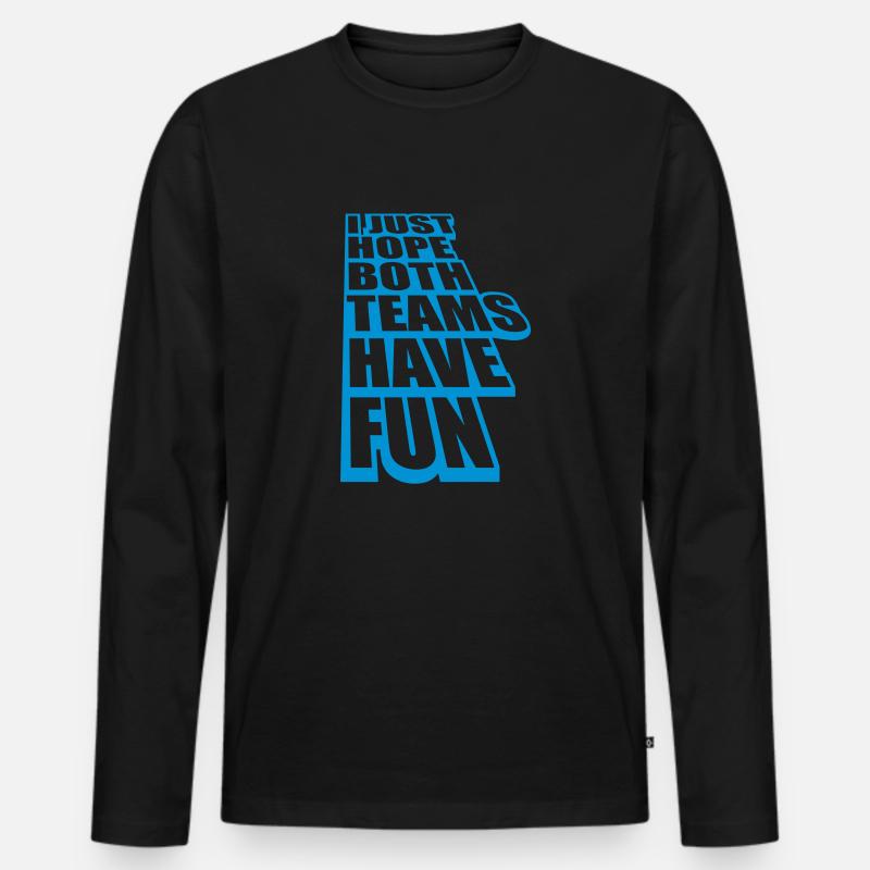 Both Teams Have Fun - Männer Premium Bio Langarmshirt - Schwarz