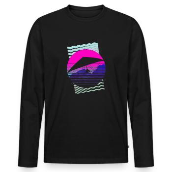 Hang glider hang glider Delta glider - Men's Premium Organic Long Sleeve Shirt - black - Front - Nico (187cm)