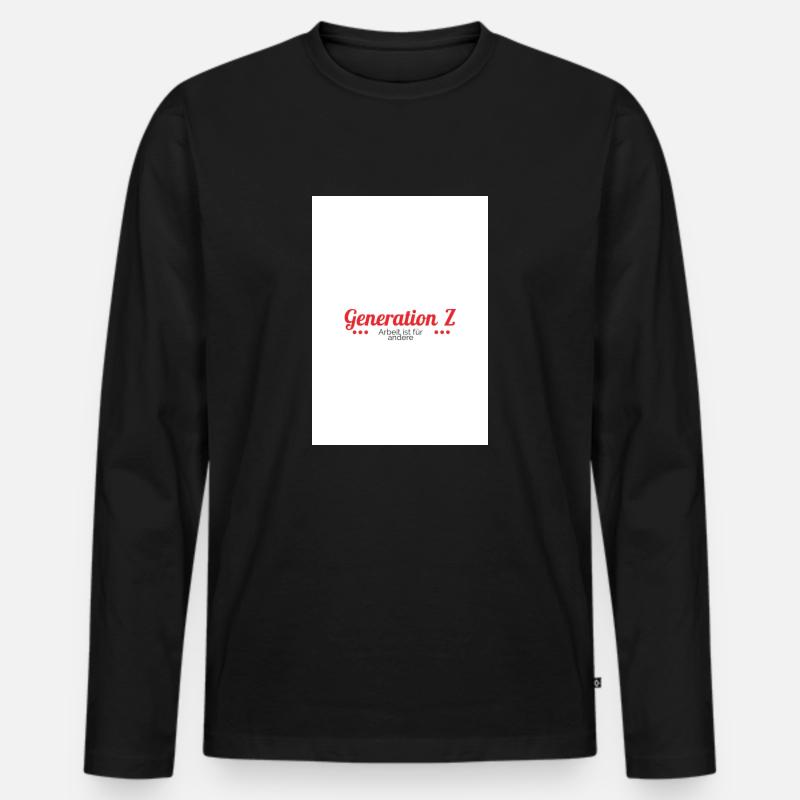 Generation Z - Männer Premium Bio Langarmshirt - Schwarz