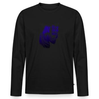 Go and Sin No More – Conception inspirante de Jésus - T-shirt manches longues Premium bio Homme - noir - Devant - Nico (187cm)