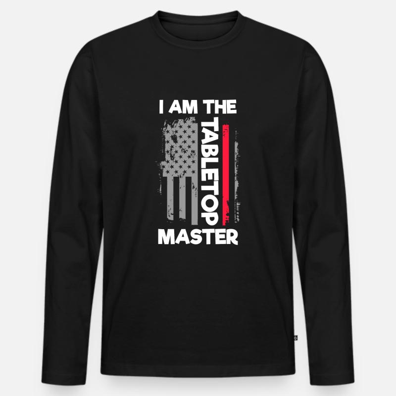 Brettspiele Stratege - Männer Premium Bio Langarmshirt - Schwarz