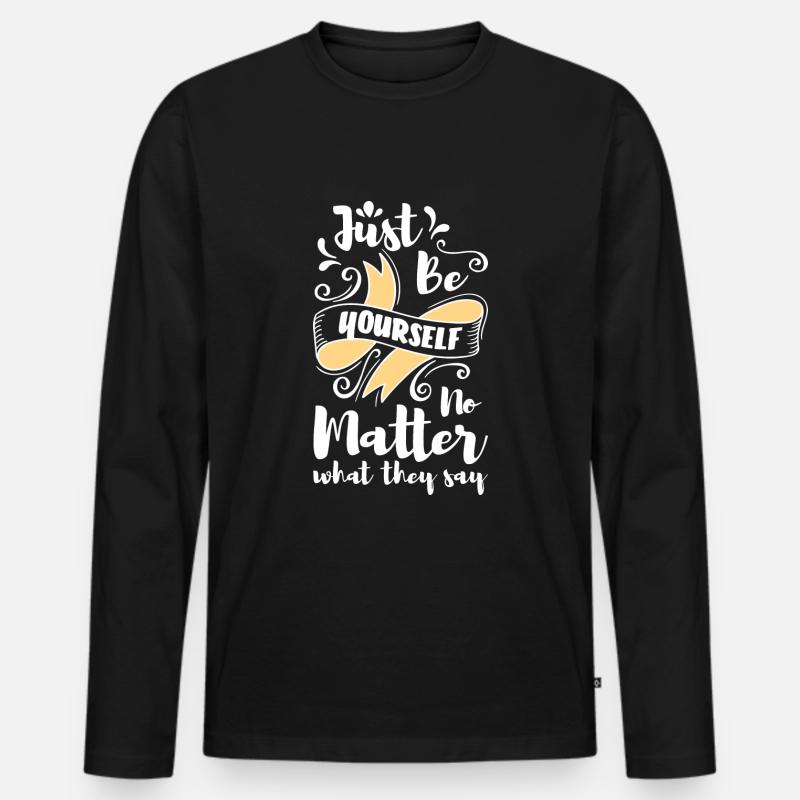 Anders Stolz Style - Männer Premium Bio Langarmshirt - Schwarz