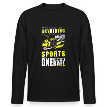 Parachute Adrenaline Paragliding - Men's Premium Organic Long Sleeve Shirt - black - Front - Nico (187cm)