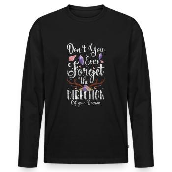 Dream, Faith, Happiness, Peace - Men's Premium Organic Long Sleeve Shirt - black - Front - Nico (187cm)