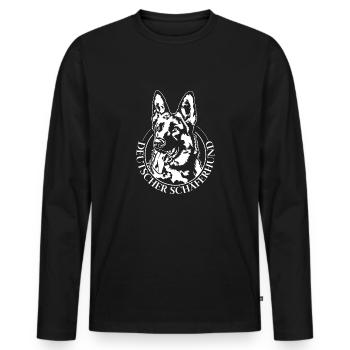 Berger Allemand Chiens Portrait Chien Wilsigns - T-shirt manches longues Premium bio Homme - noir - Devant - Nico (187cm)