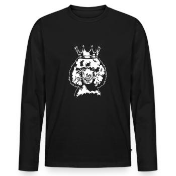 Caniche Crown Chiens Chien Wilsigns - T-shirt manches longues Premium bio Homme - noir - Devant - Nico (187cm)
