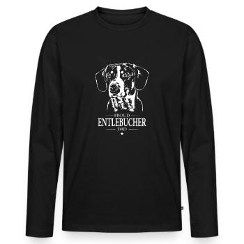 Entlebucher Papa Chien Chien Chien de montagne Wilsigns - T-shirt manches longues Premium bio Homme - noir - Devant - Nico (187cm)
