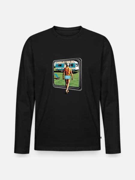 Pensioners - Men's Premium Organic Long Sleeve Shirt - black