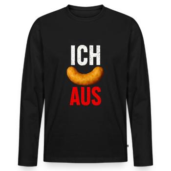 Lustiger Spruch Humor Ich Flip Aus Geschenkidee - Männer Premium Bio Langarmshirt - Schwarz - Vorne - Nico (187cm)