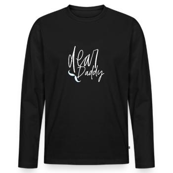 Dear daddy - Men's Premium Organic Long Sleeve Shirt - black - Front - Nico (187cm)