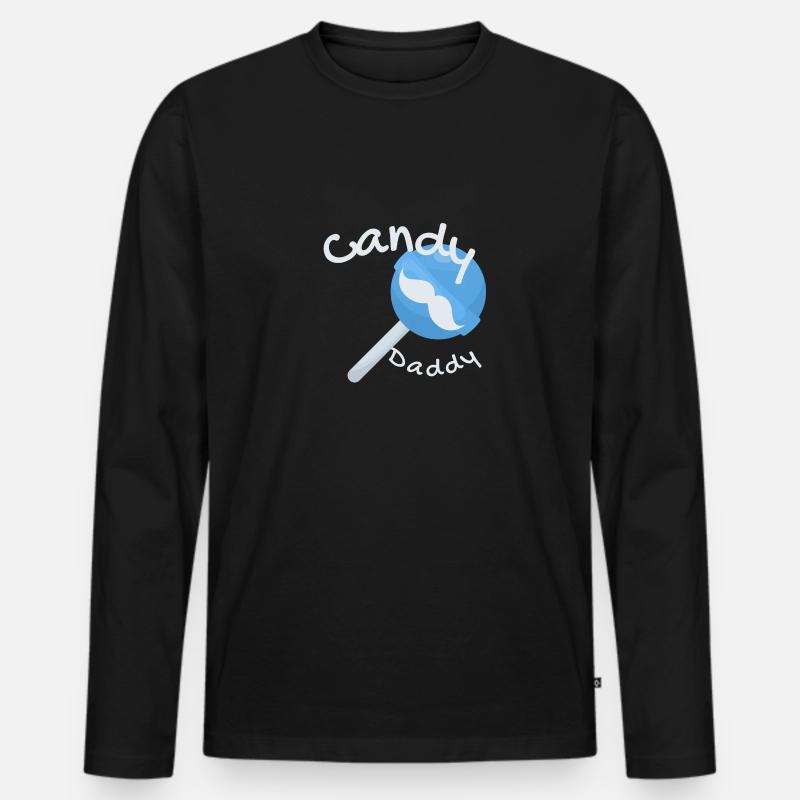 I love dad - Männer Premium Bio Langarmshirt - Schwarz
