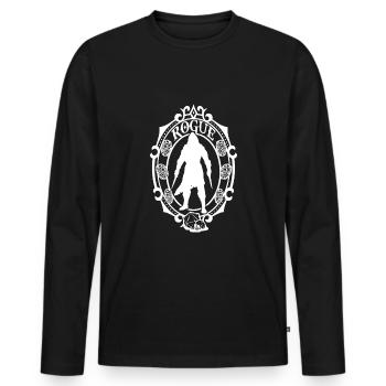 Schurke - Männer Premium Bio Langarmshirt - Schwarz - Vorne - Nico (187cm)