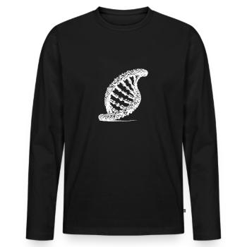 Technique ADN Chaîne Maillons de chaîne torsadés - T-shirt manches longues Premium bio Homme - noir - Devant - Nico (187cm)