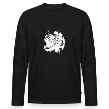 deep-sea fish with sharp teeth - Men's Premium Organic Long Sleeve Shirt - black - Front - Nico (187cm)