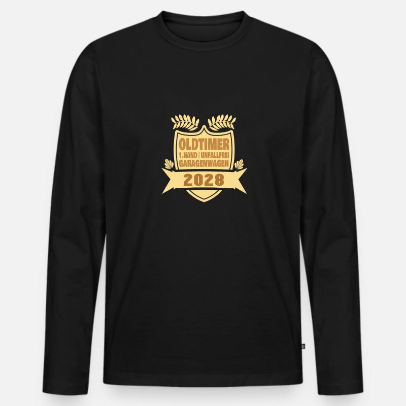 Geschenkidee 2028 - Männer Premium Bio Langarmshirt - Schwarz