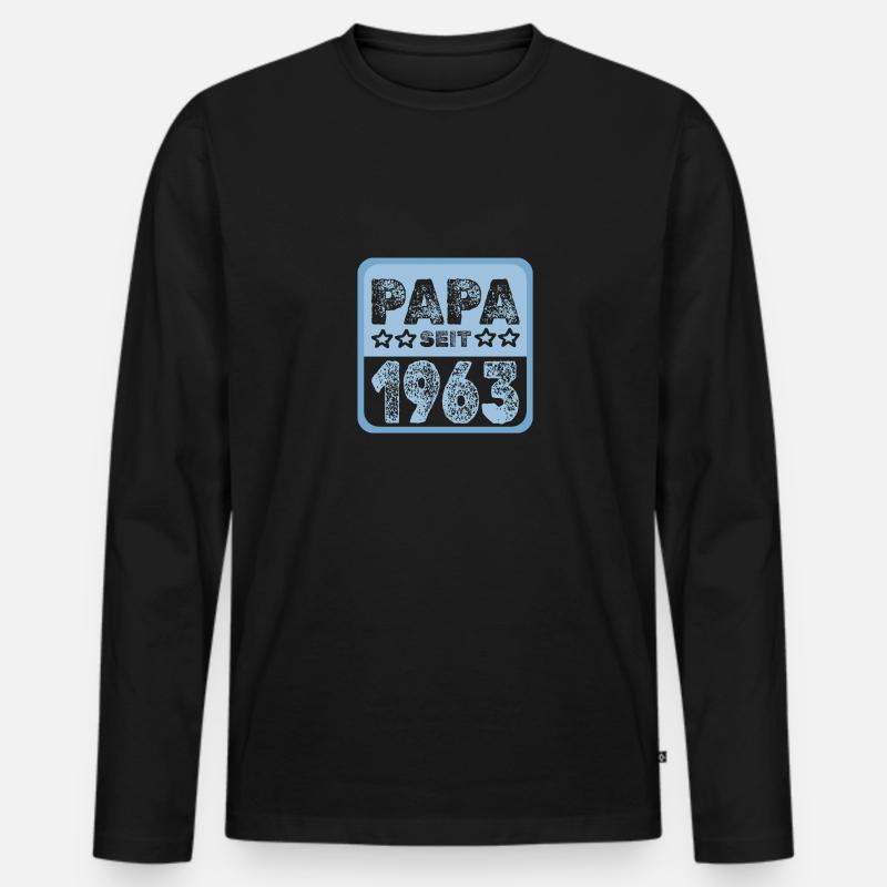 Jahr 1963 - Männer Premium Bio Langarmshirt - Schwarz