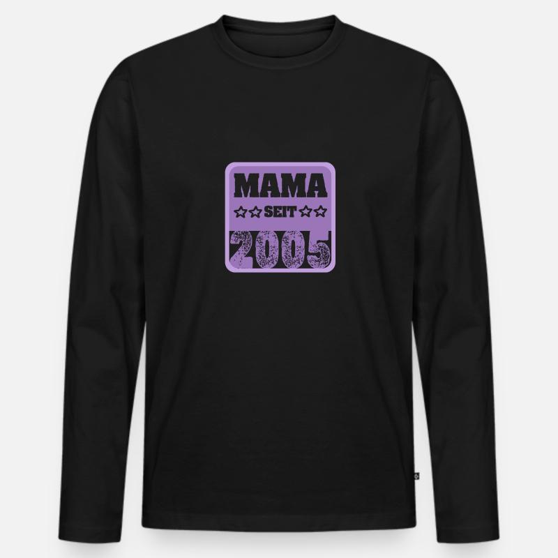 Witzig 2005 - Männer Premium Bio Langarmshirt - Schwarz