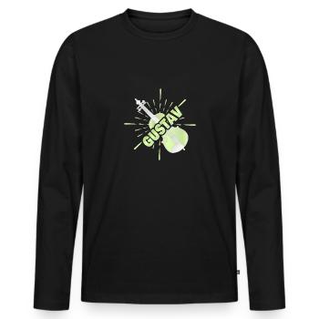 Orchestra Gustav - Men's Premium Organic Long Sleeve Shirt - black - Front - Nico (187cm)