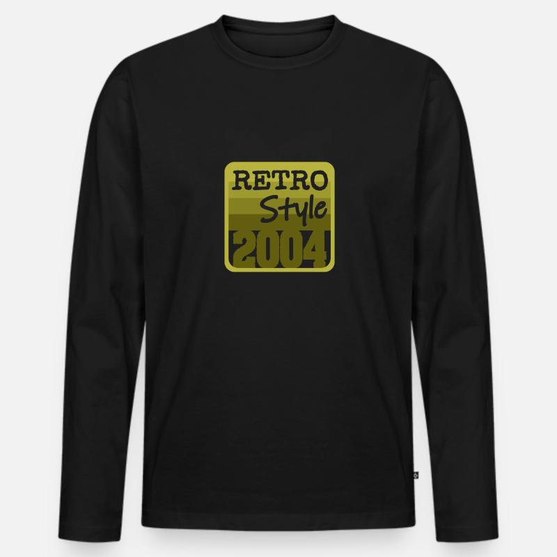 2004 - Männer Premium Bio Langarmshirt - Schwarz