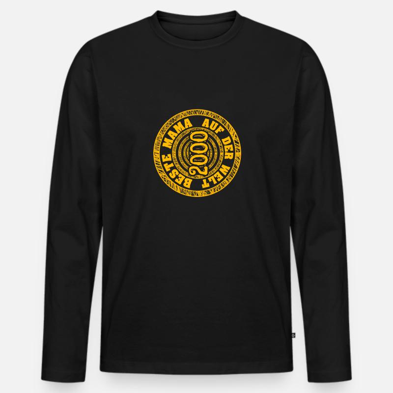 Mum 2000 - Männer Premium Bio Langarmshirt - Schwarz