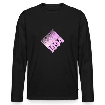 Eltern 1994 - Männer Premium Bio Langarmshirt - Schwarz - Vorne - Nico (187cm)