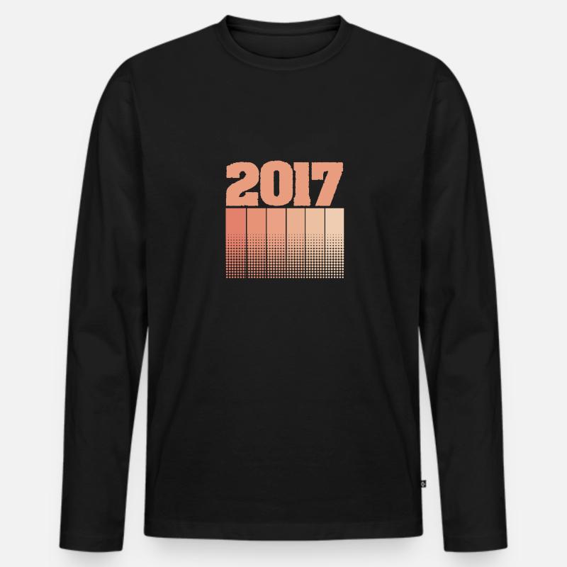 Witzig 2017 - Männer Premium Bio Langarmshirt - Schwarz