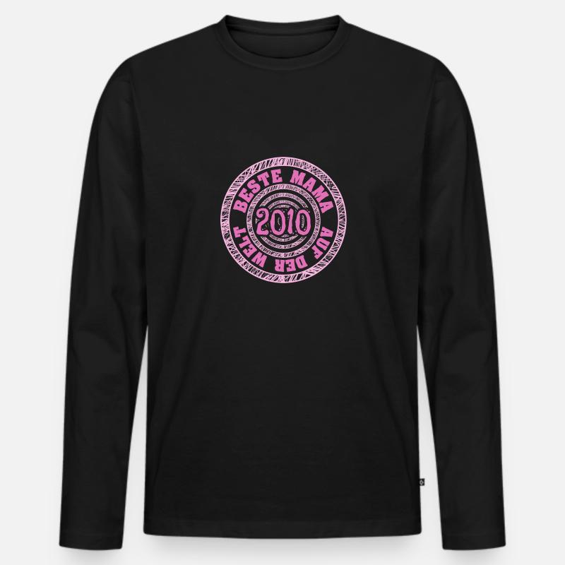 Mama 2010 - Männer Premium Bio Langarmshirt - Schwarz